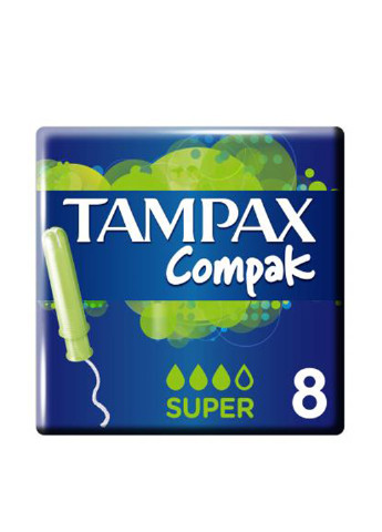 Тампоны Compak Super Single с аппликатором, (8 шт.) Tampax (151219904)