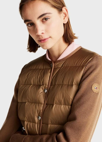 Коричневая демисезонная куртка Tommy Hilfiger