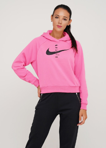 Худи Nike логотипы розовые спортивные трикотаж, полиэстер