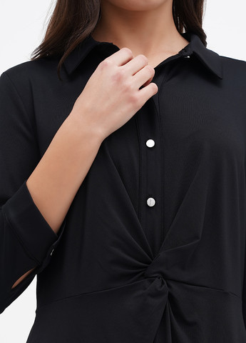 Черное кэжуал платье рубашка Talbots однотонное