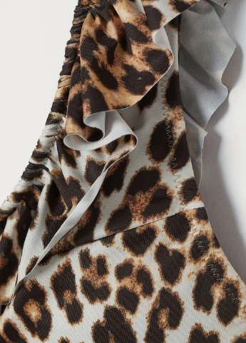 Коричневий літній купальник суцільний, майо H&M