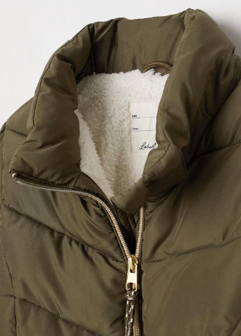 Оливковая (хаки) куртка зима,болотный, H&M