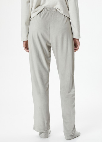 Светло-серые домашние демисезонные прямые брюки KOTON