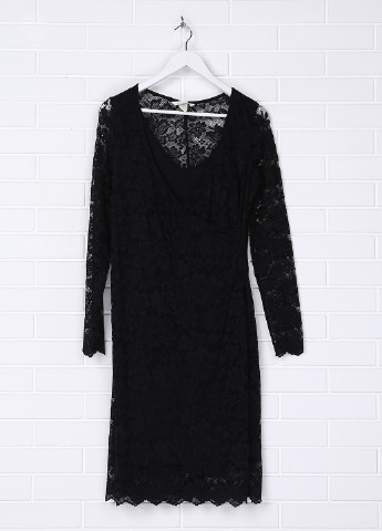 Чорна коктейльна сукня для годуючих H&M однотонна