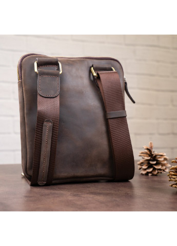 Чоловіча шкіряна сумка 21,5х24х4 см Shvigel (252130745)