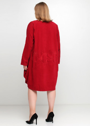Бордовое кэжуал платье оверсайз New Collection фактурное