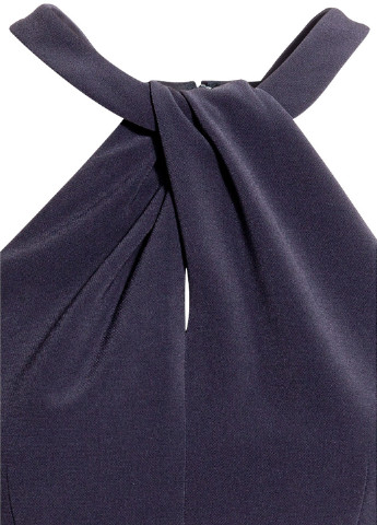 Темно-синее кэжуал платье колокол H&M однотонное