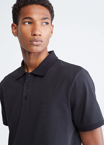 Черная футболка-тенниска для мужчин Calvin Klein однотонная