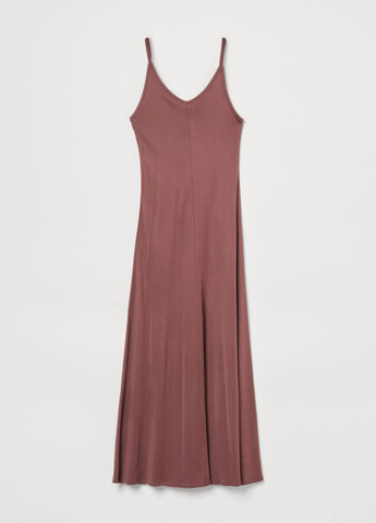 Розово-коричневое кэжуал платье H&M однотонное