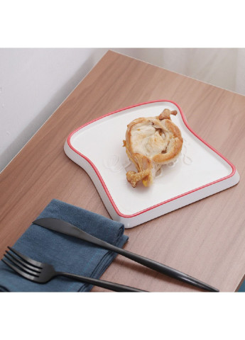 Тарелка керамическая 6736 17.5х16 см красная No Brand (253542342)