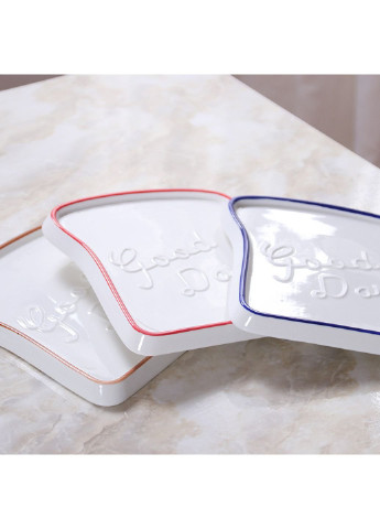 Тарелка керамическая 6736 17.5х16 см красная No Brand (253542342)