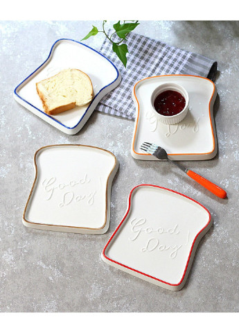 Тарелка керамическая 6736 17.5х16 см красная No Brand (253542342)