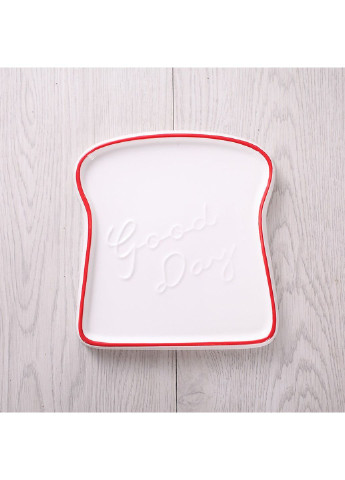 Тарелка керамическая 6736 17.5х16 см красная No Brand (253542342)