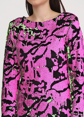 Розовое коктейльное платье Queen однотонное