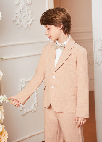 Песочный демисезонный костюм (пиджак, брюки) брючный SHEIN