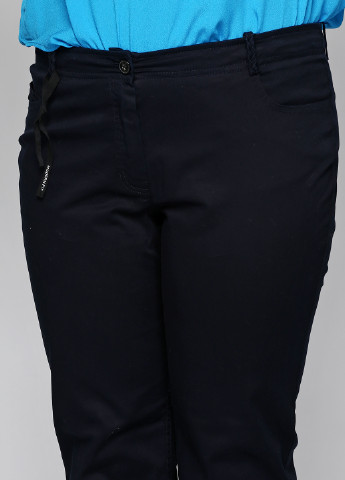 Темно-синие кэжуал демисезонные зауженные брюки Olsen