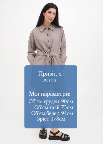 Кавова кежуал сукня сукня-сорочка Mustang однотонна