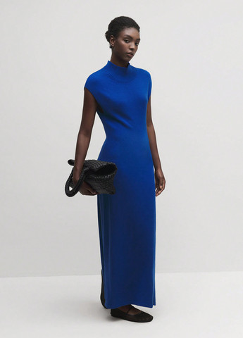 Синя кежуал сукня сукня светр SHEIN однотонна