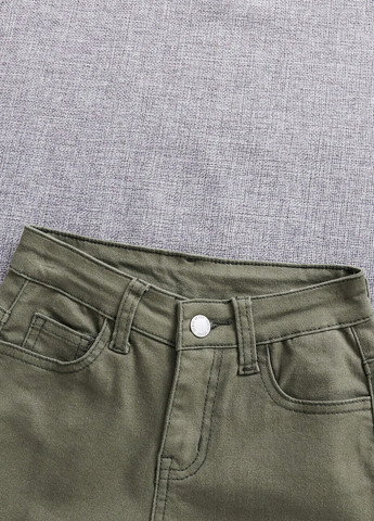 Хаки демисезонные афгани, зауженные джинсы SHEIN