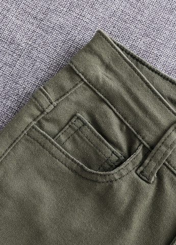 Хаки демисезонные афгани, зауженные джинсы SHEIN