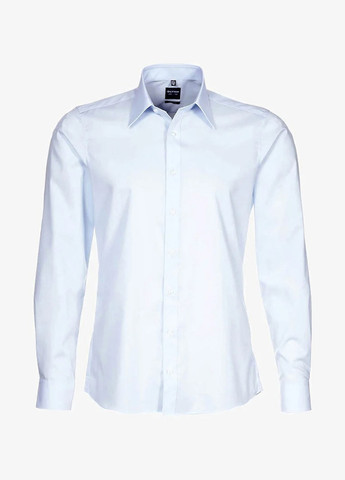 Голубой классическая рубашка однотонная Olymp