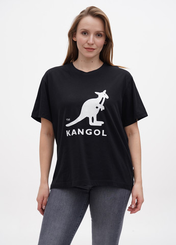 Черная летняя футболка Kangol