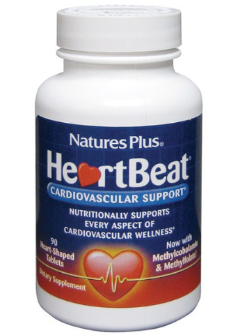 Комплекс для Підтримки Серцево-судинної системи, Heart Beat,, 90 таблеток Natures Plus (228292199)