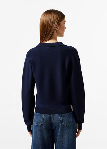 Темно-синій демісезонний светр Lacoste