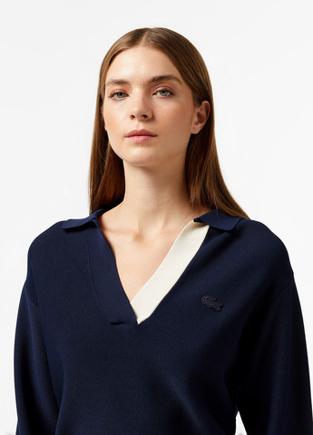 Темно-синій демісезонний светр Lacoste