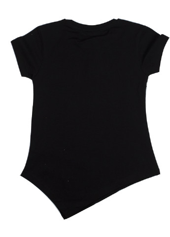 Черная летняя футболка с коротким рукавом Cichlid