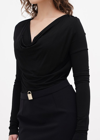 Черное кэжуал платье силуэтная Elisabetta Franchi однотонное