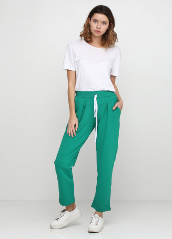 Зеленые кэжуал демисезонные брюки MML