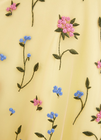 Жовтий кежуал сукня кльош Iren Klairie з квітковим принтом