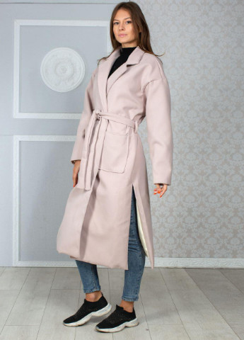 Темно-бежеве Жіноче пальто бежевого кольору р.42/46 290327 New Trend