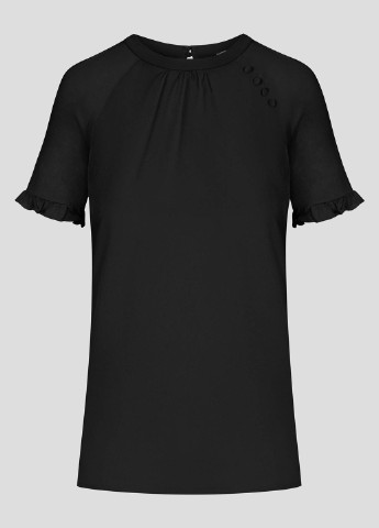 Чорна літня блуза з коротким рукавом Orsay