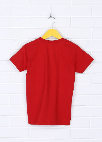 Темно-красная летняя футболка с коротким рукавом Eren Bey