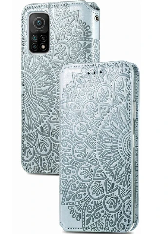 Кожаный чехол книжка Mandala (PU) для Xiaomi Mi 10T / Mi 10T Pro Серый (is_00000041398_4) Getman (237834802)
