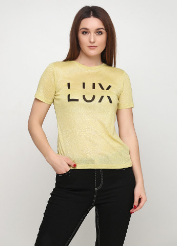 Желтая летняя футболка luxury by new denmark