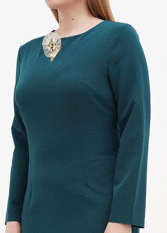 Зелена кежуал сукня футляр Sassofono однотонна