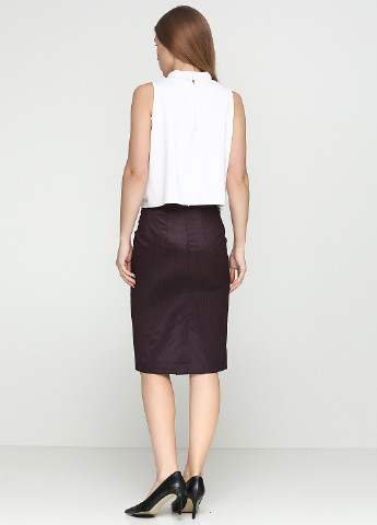 Темно-фиолетовая офисная однотонная юбка Stefanie L мини