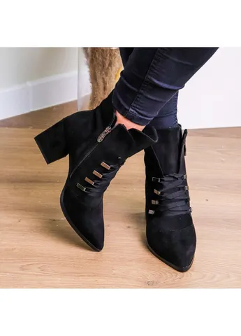 Чорні демісезонна ботильйони жіночі sirius 3246 38 24,5 см чорний Fashion