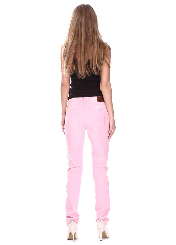 Розовые джинсовые летние прямые брюки Superdry