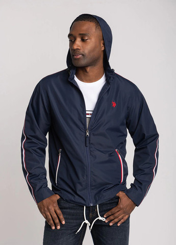 Темно-синя демісезонна вітровка U.S. Polo Assn.