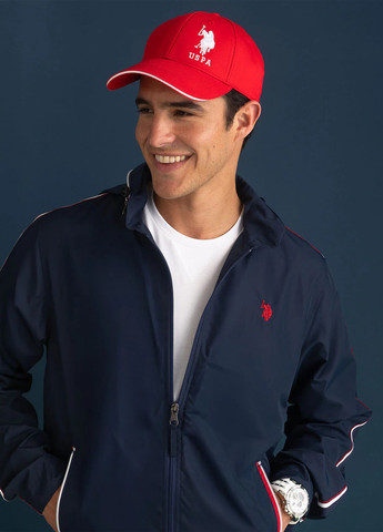 Темно-синя демісезонна вітровка U.S. Polo Assn.