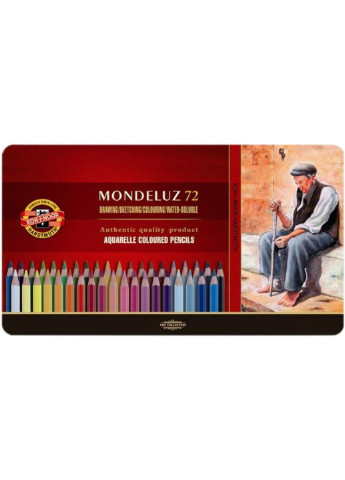 Карандаши цветные Mondeluz акварел. мет. пенал 72 цветов (372707) Koh-I-Noor (254069207)