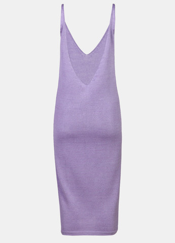Лілова кежуал сукня з відкритою спиною, силуетна WKMF однотонна