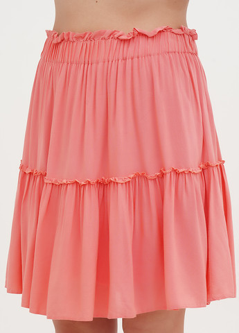 Коралловая кэжуал однотонная юбка Imperial клешированная