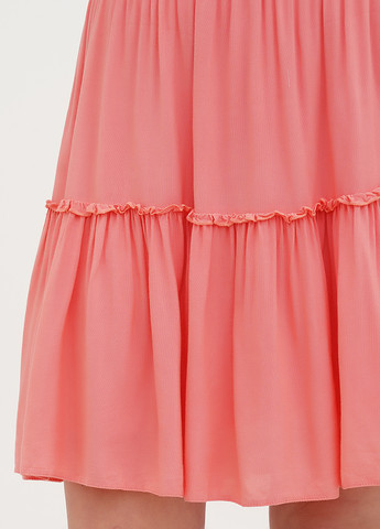 Коралловая кэжуал однотонная юбка Imperial клешированная