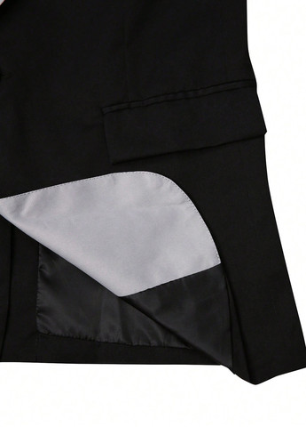 Комбінований демісезонний костюм (піджак, жилет, штани) брючний, трійка SHEIN