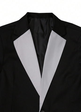 Комбінований демісезонний костюм (піджак, жилет, штани) брючний, трійка SHEIN